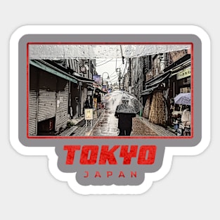 Tokyo Streets with English text Sticker